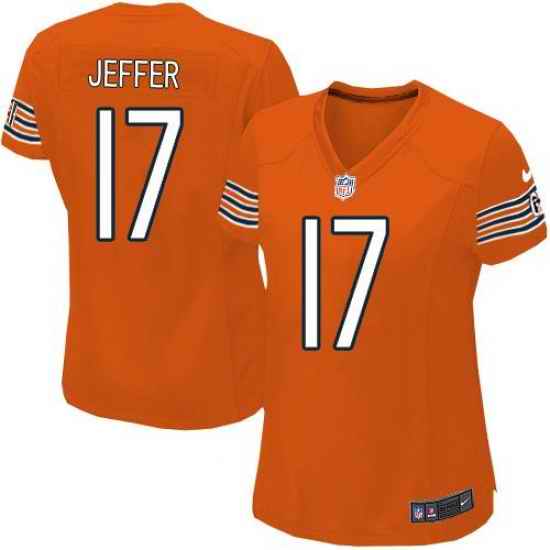 Nike NFL Chicago Bears #17 Alshon Jeffery Orange Women's Elite Alternate